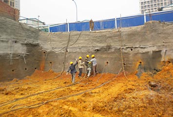 El proyecto de apoyo a cuesta de Dong Miao zona residencial Ji Nan